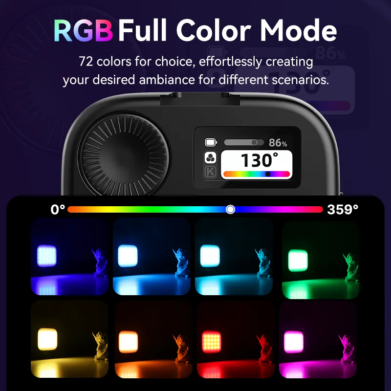 Ulanzi U60 RGB luz de vídeo 2500mAh Pockect luz de relleno 2500K-9000K para cámara teléfono trípode para fotografía vídeo transmisión en vivo