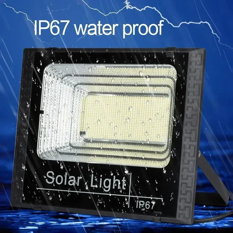 JVEE-luces de inundación solares para exteriores, foco alimentado por Control remoto, impermeable IP67, lámpara de calle para Villa, ángulo ajustable, 30W, 1000mAh