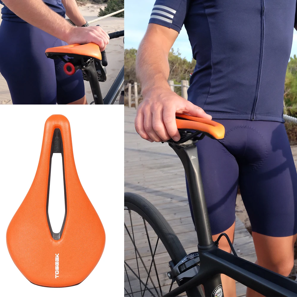 TOSEEK EVA ultraligero transpirable cómodo asiento cojín bicicleta sillín de carreras asiento de bicicleta MTB bicicleta de carretera piezas de sillín componentes