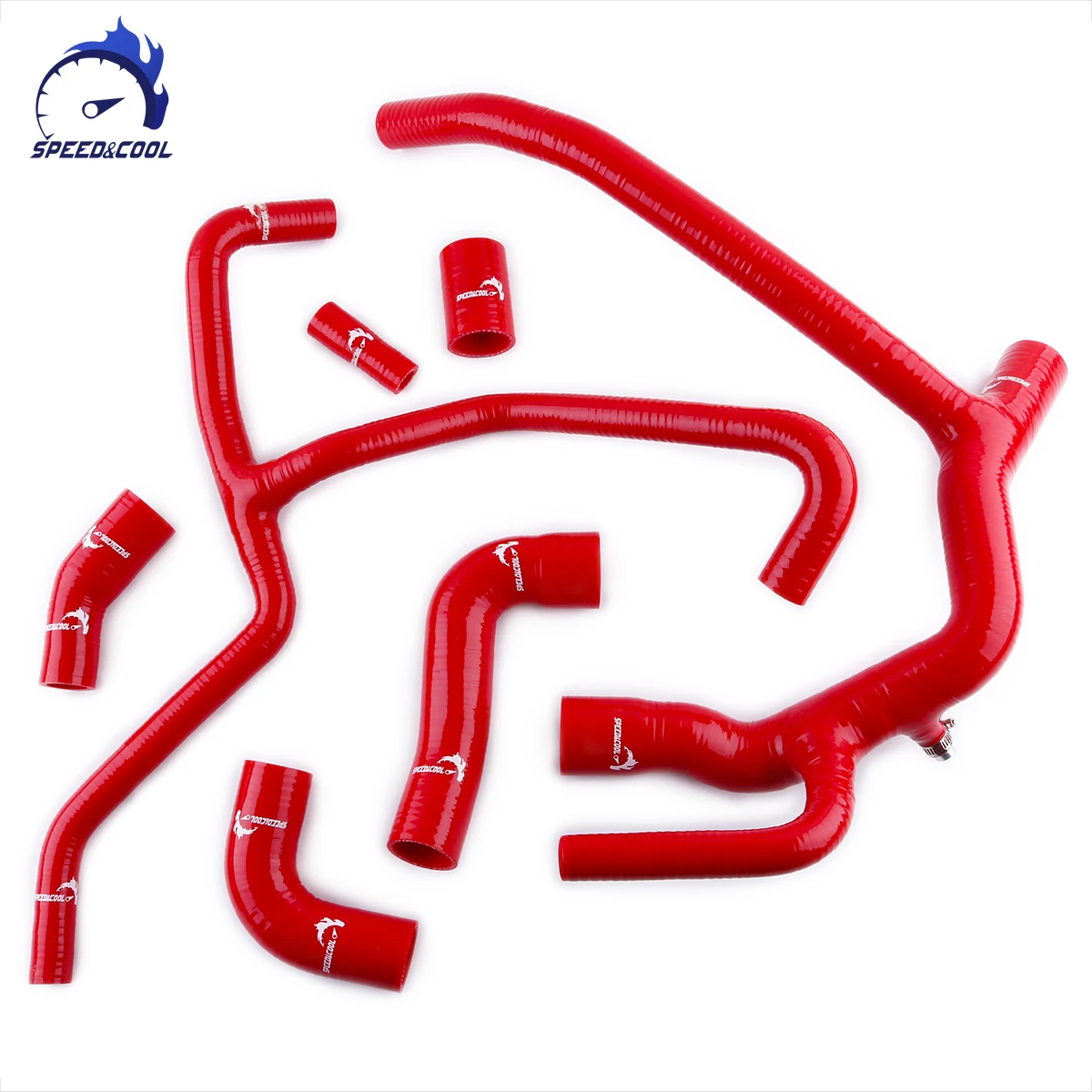 VELOCIDAD y COOL para Land Rover Discovery 2 TD5 1999-2004, radiador de silicona para coche, refrigerante, juego completo completo, Kit de manguera de tubo