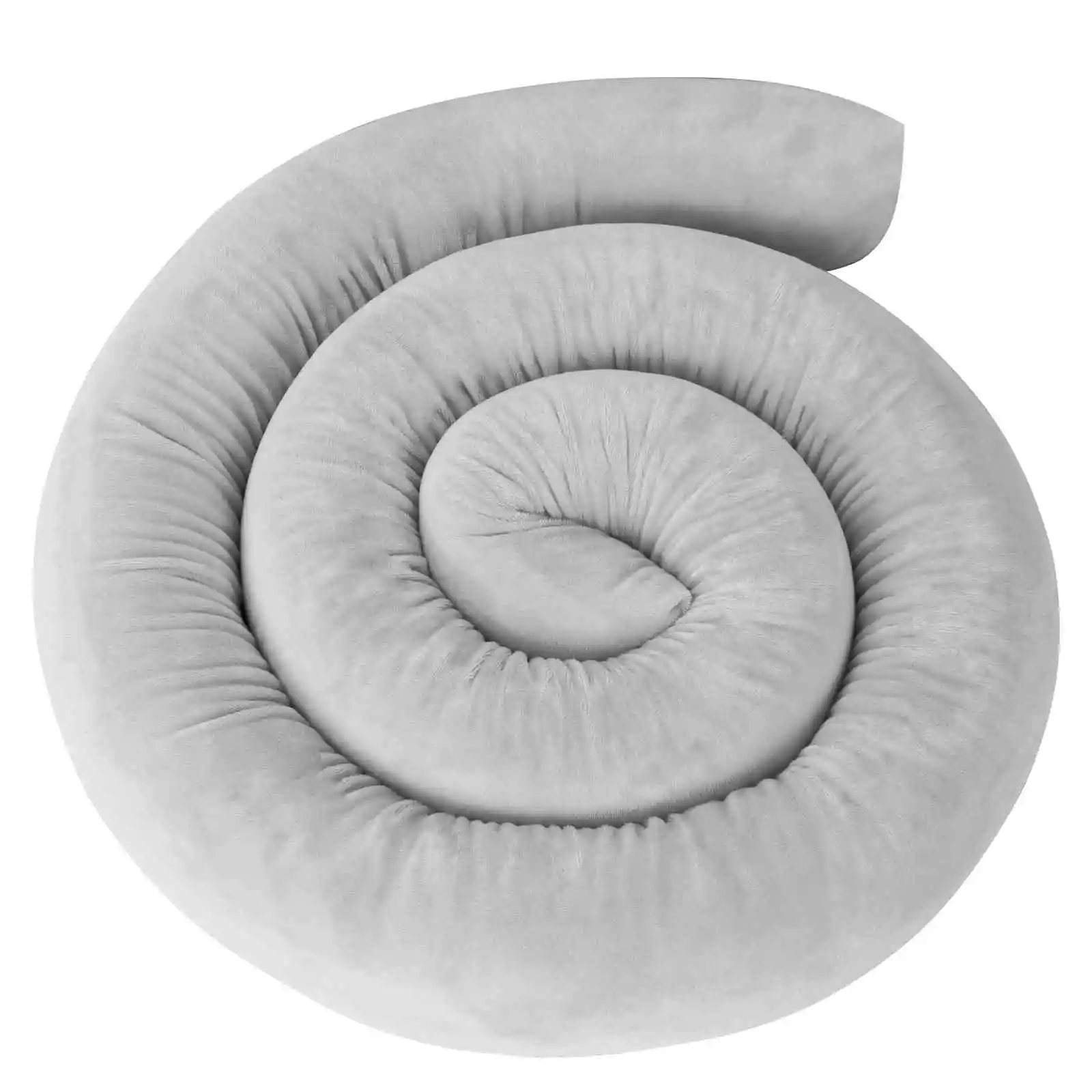  ﻿   Cojín de almohada para cama de bebé, Protector de cuna infantil de 2M de largo, altura de 8cm, decoración para habitación de cuna, juego de cama