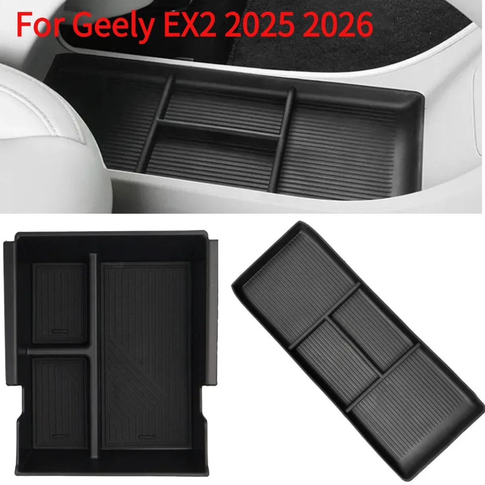 Caja Organizadora para el Reposabrazos del Coche, con Compartimentos, para la Consola Central Inferior, para Geely EX2 2025 2026