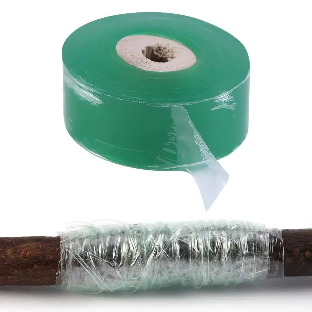 5 rollos de cinta de injerto de PVC, autoadhesivo, estirable, transparente, para jardín, árboles frutales, plantas, plántulas, envoltura protectora de vid, Parafilm