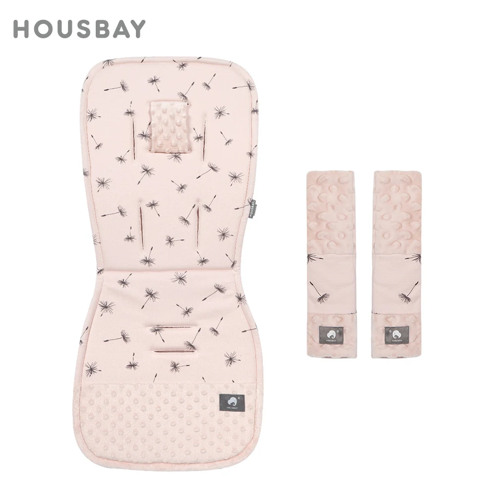 Cojín para cochecito y funda para cinturón de seguridad, 2 unidades/juego, almohadilla Universal para asiento de cochecito de bebé, alfombrilla suave para cochecito de niño, accesorios para cochecito
