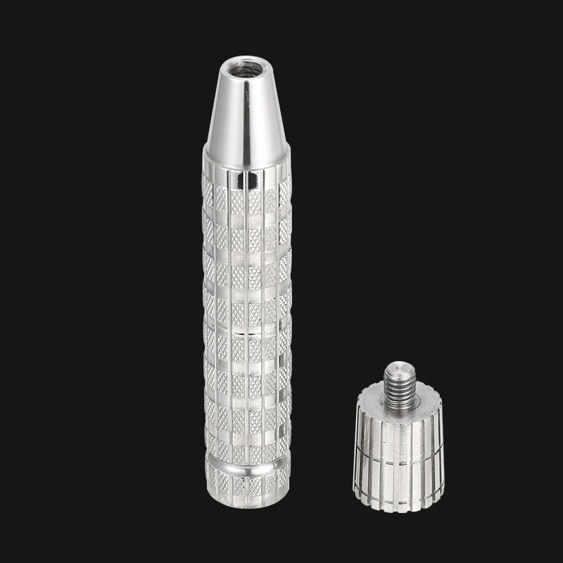 Accesorios para afeitadora manual para hombre, mango de afeitar de seguridad de doble filo de acero inoxidable 316 L (sin cabezal)