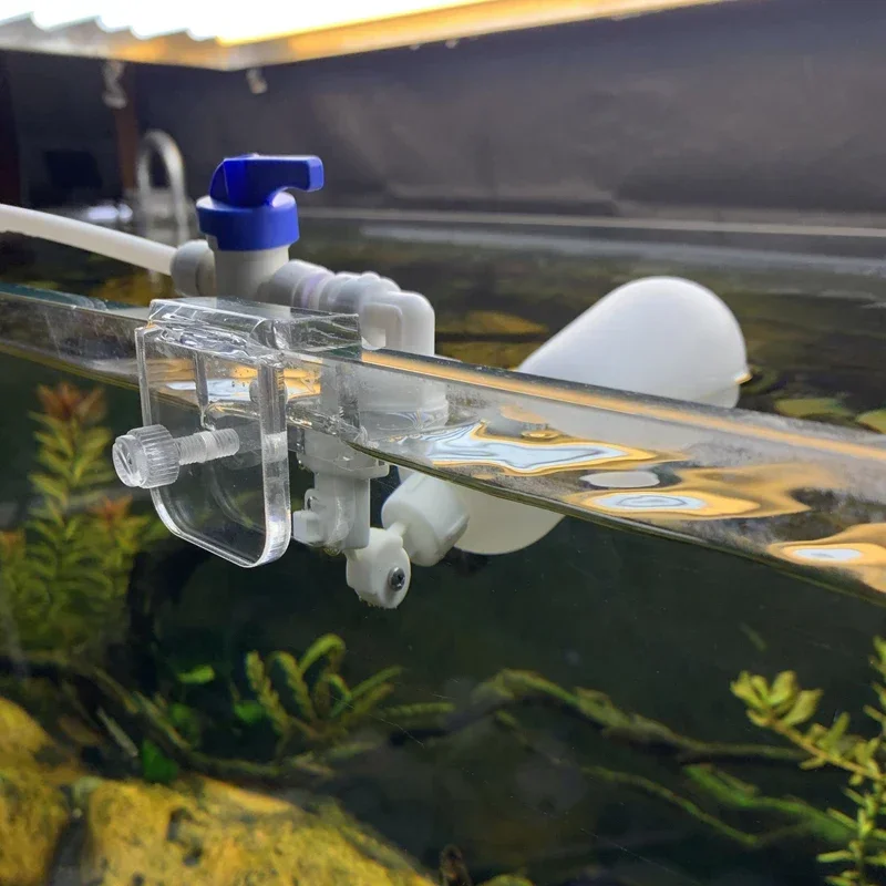 Kit de cambio de agua para acuario automático, válvula de bola flotante para tanque de peces sin energía, controlador de nivel de agua de llenado de agua automático de 1/4 pulgadas