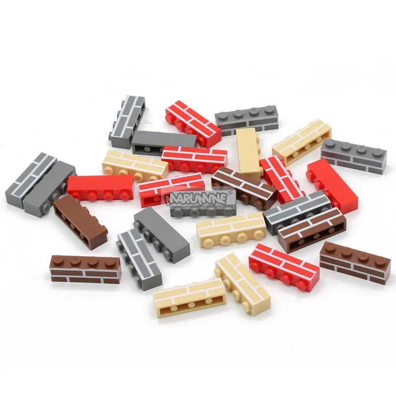 Marumine ladrillos MOC 100 Uds 1x4 casa pared bloques de construcción piezas de cubo compatibles con 15533 piezas de accesorios de Idea de construcción