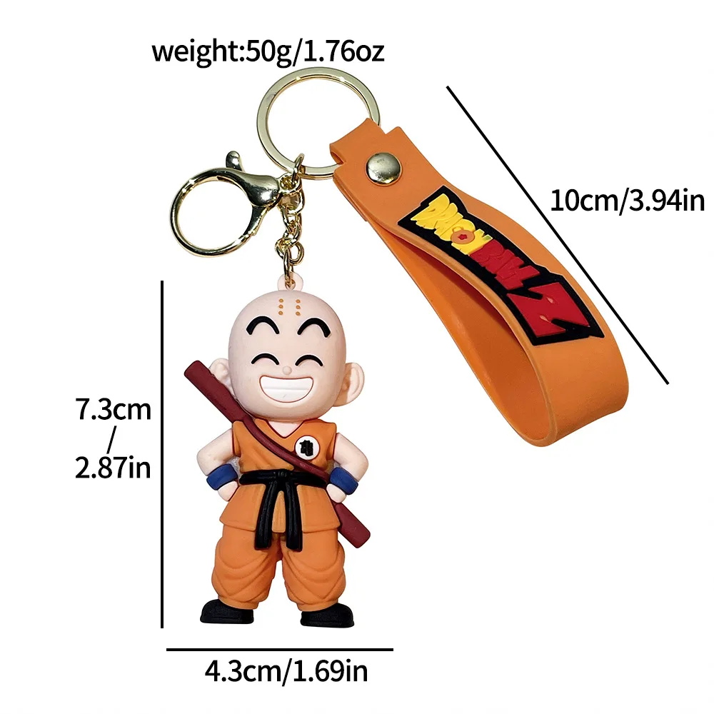 Llavero de Silicona de Dragon Ball, Figura Coleccionable del Rey Mono y el Sabio Tortuga para Fans