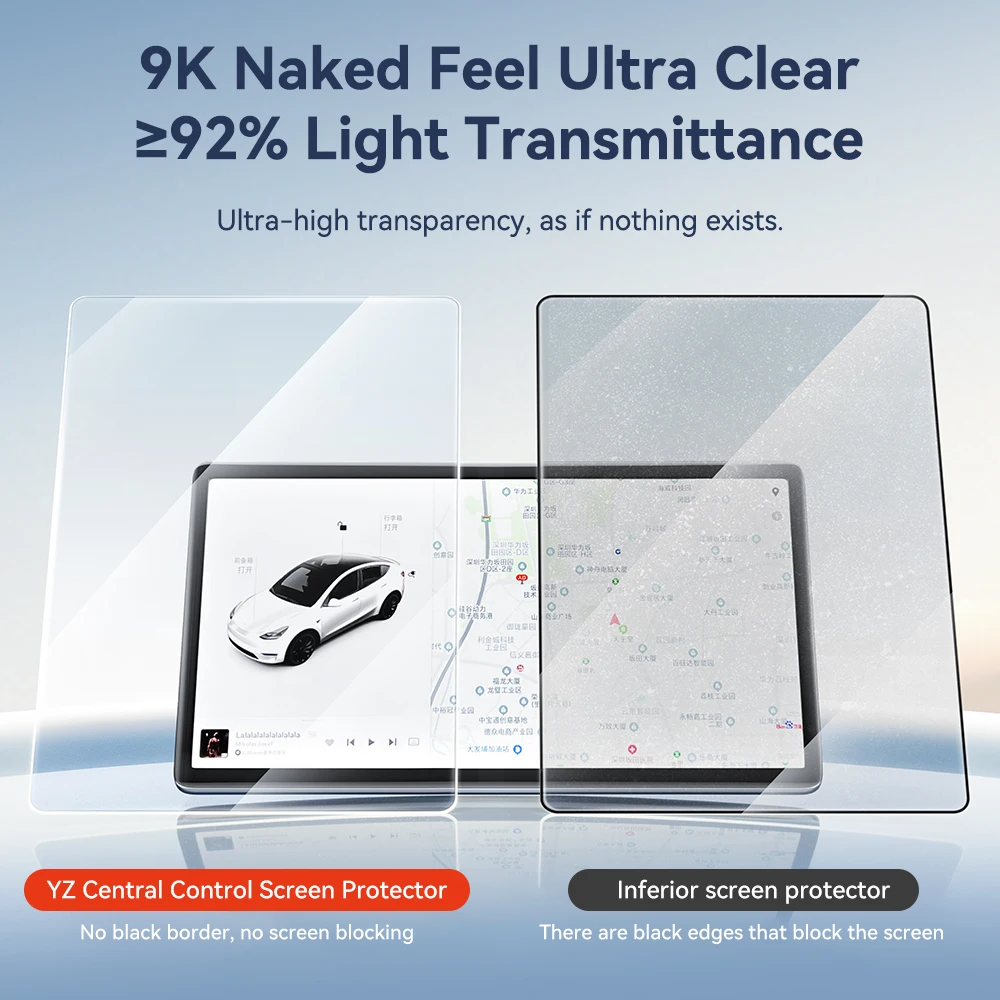Protector de pantalla de vidrio templado YZ para Tesla Model 3 Y 2022 2021, accesorio de Control central, protección de película HD mate antirreflejos