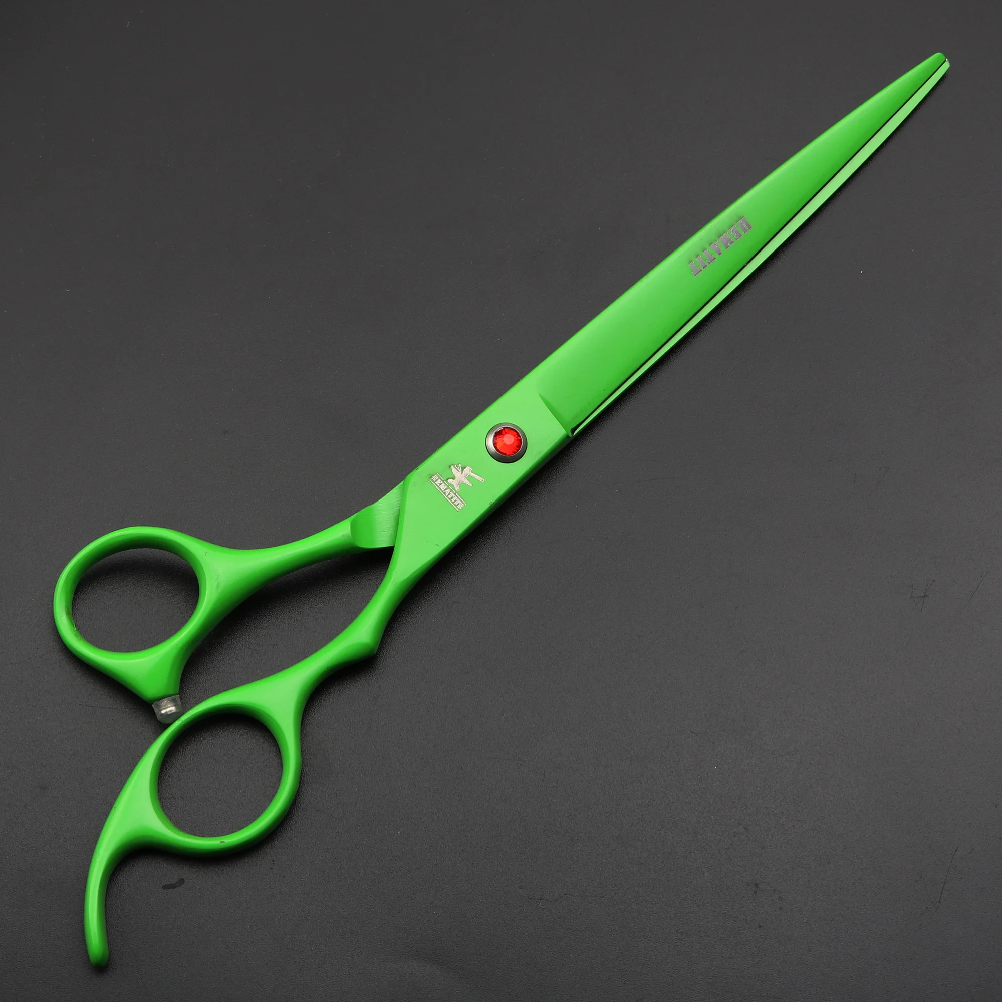 Tijeras de pelo verde de 8 pulgadas, tijeras de corte de peluquero de acero 440C