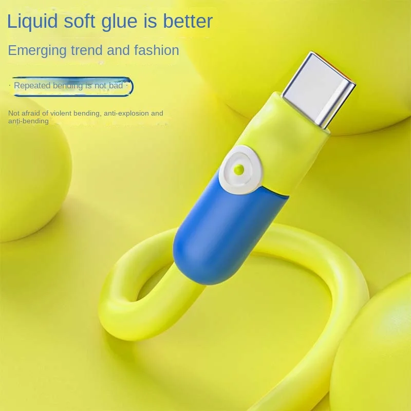 Cable USB C de carga rápida 6A, Cable de datos de silicona suave y líquido para Huawei, Xiaomi, Samsung, 1/1, 5/2M, Cable cargador USB C para teléfono móvil