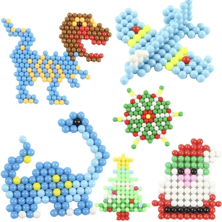 Paquete de recarga 300 unids/bolsa 36 colores 5mm cuentas de agua Spray cuentas mágicas rompecabezas educativos 3D accesorios para juguetes para niños