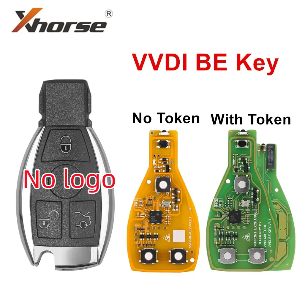 Sin logotipo Xhorse VVDI BE Key Pro para Mercedes Benz V3.2 PCB Chip de llave remota versión mejorada inteligente 315MHz/433MHz