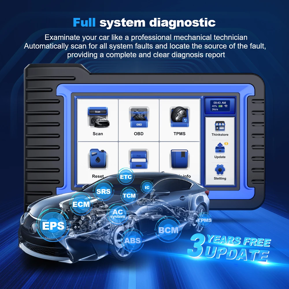 MUCAR VO7S CANFD herramienta de escaneo profesional Control bidireccional codificación ECU herramienta de diagnóstico de coche sistema completo escáner OBD2