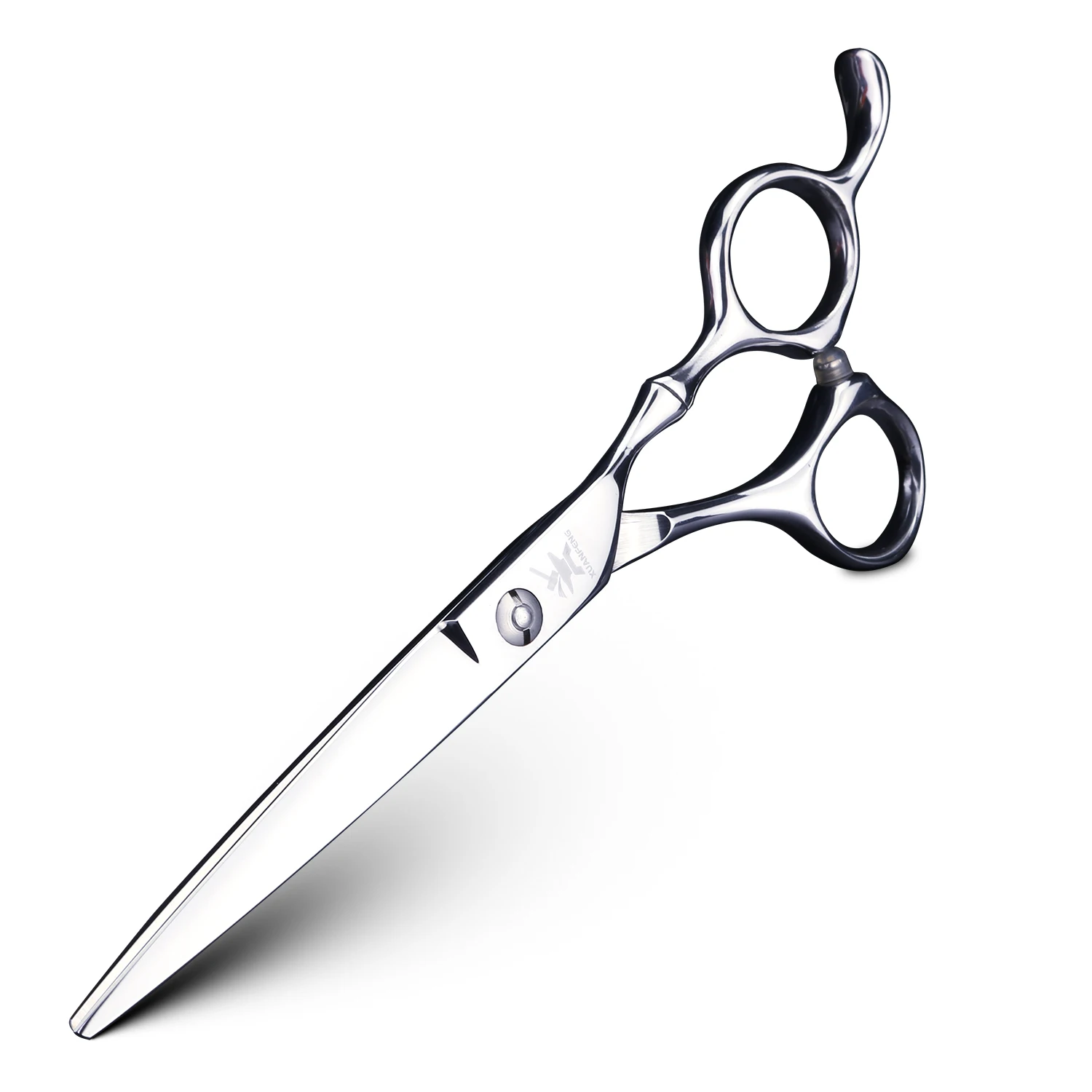 XUANFENG-Tijeras para el cabello con mango plateado, tornillos dorados de acero 9cr18, tijeras de corte y juego de tijeras de adelgazamiento para peluquero de 6 pulgadas