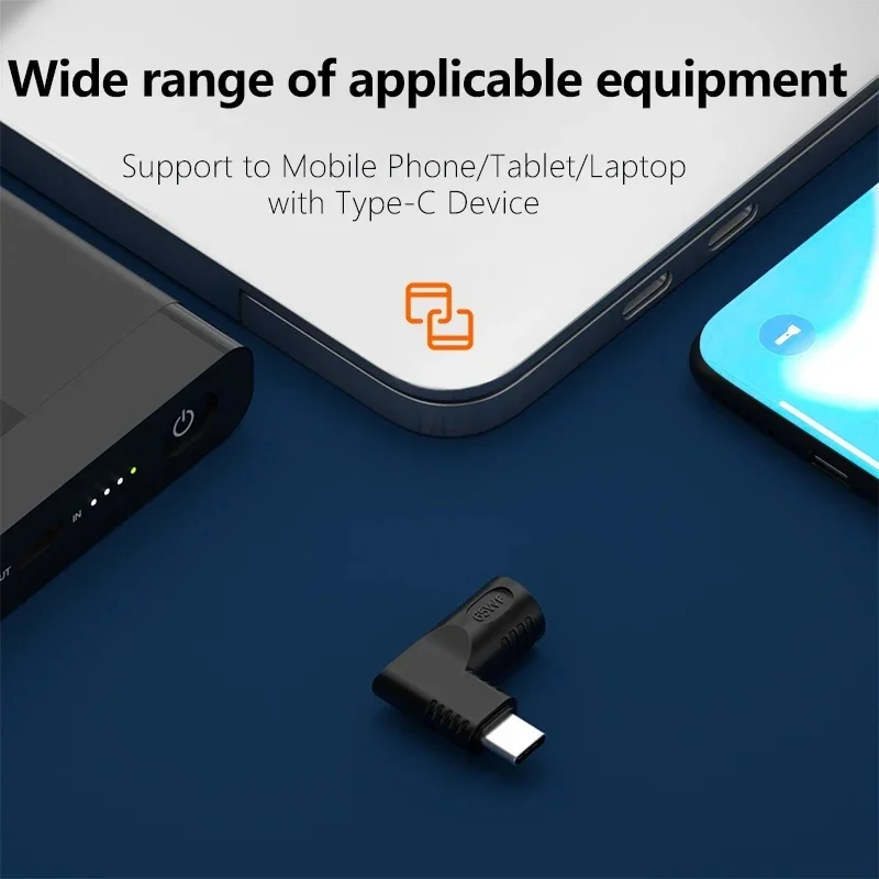 Cable de carga rápida USB C para Lenovo, cargador de ordenador portátil, Conector de CC, enchufe cuadrado A Adaptador tipo C PD, convertidor para tableta y Notebook, 65W