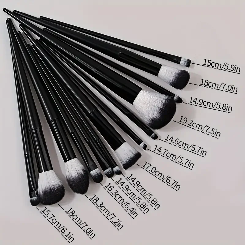 NUEVO Set de 13 Brochas de Maquillaje Suaves y Esponjosas para Sombra de Ojos, Base, Rubor, Iluminador y Corrector, Herramienta de Belleza Femenina, Regalo de Navidad
