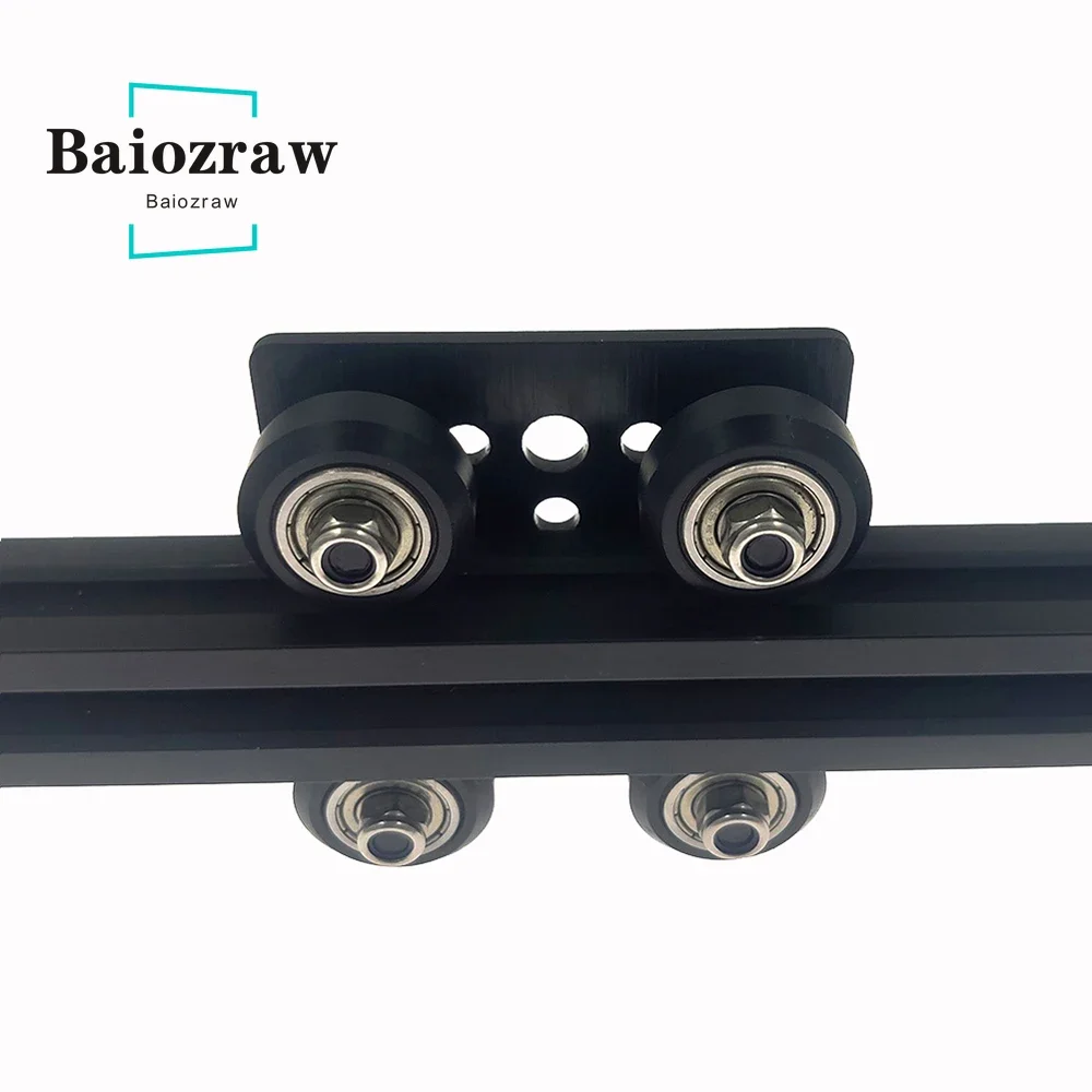 Extrusión de perfil de aluminio con ranura de 100-800mm 2020 V, color negro, para impresora 3D, máquina de grabado CNC, pista de disparo, carpintería, bricolaje, 1 Uds.