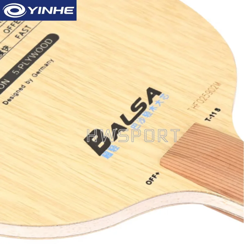 Hoja de tenis de mesa YINHE T11S, hoja de Ping Pong súper ligera, 5 madera, 2 carbono, ofensivo, 72g