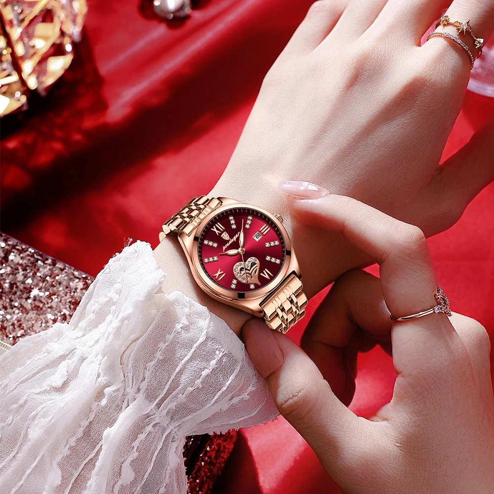 POEDAGAR, relojes de lujo para mujer, resistente al agua, fecha luminosa, reloj de acero inoxidable para mujer, reloj de pulsera elegante de cuarzo a la moda para mujer