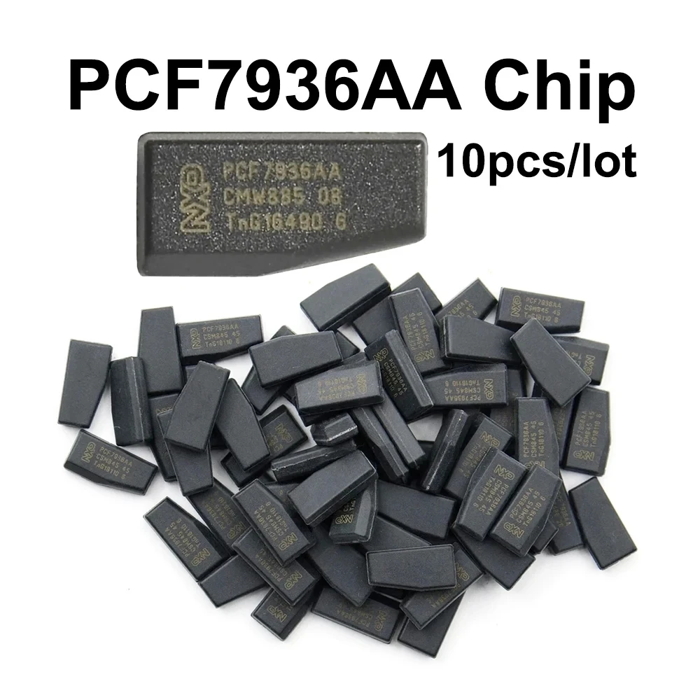 10 unids/lote Original PCF7936AA ID46 Chip transpondedor T19 7936AA desbloqueo ID 46 PCF7936 (actualización de PCF7936AS) Chip automático de carbono en blanco