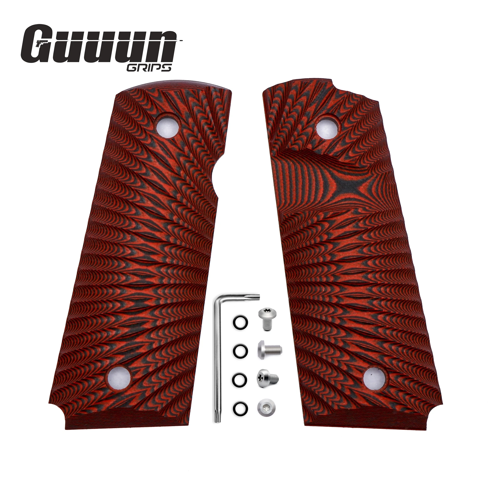 Puños Guuun G10 para textura Sunburst compacta / oficial 1911 - 10 opciones de color
