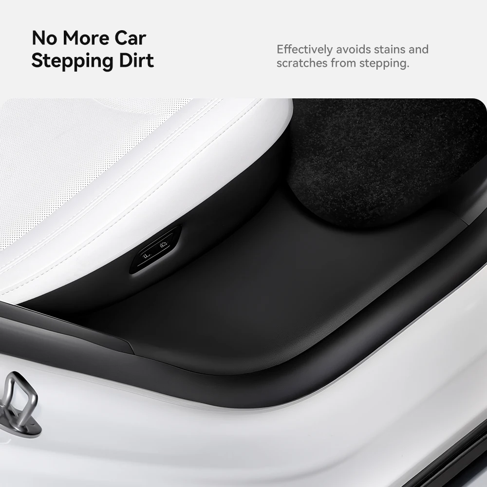 YZ para Tesla Model Y Juniper 2021-2025 cubierta de protección de pista de asiento delantero de coche umbral de puerta trasera placa antipatadas decoración Interior