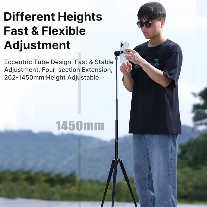 Ulanzi MT-63 aleación de aluminio portátil Mini trípode cámara Smartphone viajes al aire libre fotografía grabación de vídeo trípode monopié