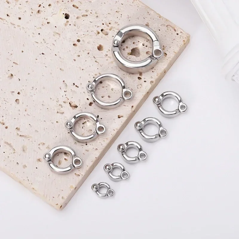 Anillos de pie para loros, anillos de Metal para patas de pájaros y mascotas, actividades de entrenamiento con moscas al aire libre, Clip de apertura antipérdida, accesorios de correa de 0,45 a 1,15 CM