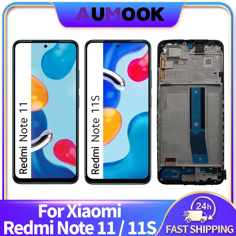 Pantalla LCD AMOLED para Xiaomi Redmi Note 11 11S, montaje de Panel digitalizador con pantalla táctil, 2201117TG, 2201117SG