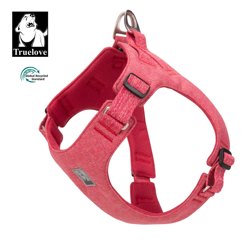 Truelove Arnés para mascotas reciclado Material reciclado ecológico ajustable de alta calidad Sin tirones Transpirable Suave Reflectante TLH3012