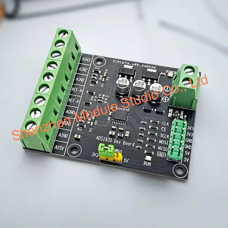 Módulo ADC de Alta Precisión de 24 Bits ADS1220, Compatible con Sensor de Puente, Medición de Temperatura, Termopar, RTD, Sensor de 2/3/4 Hilos