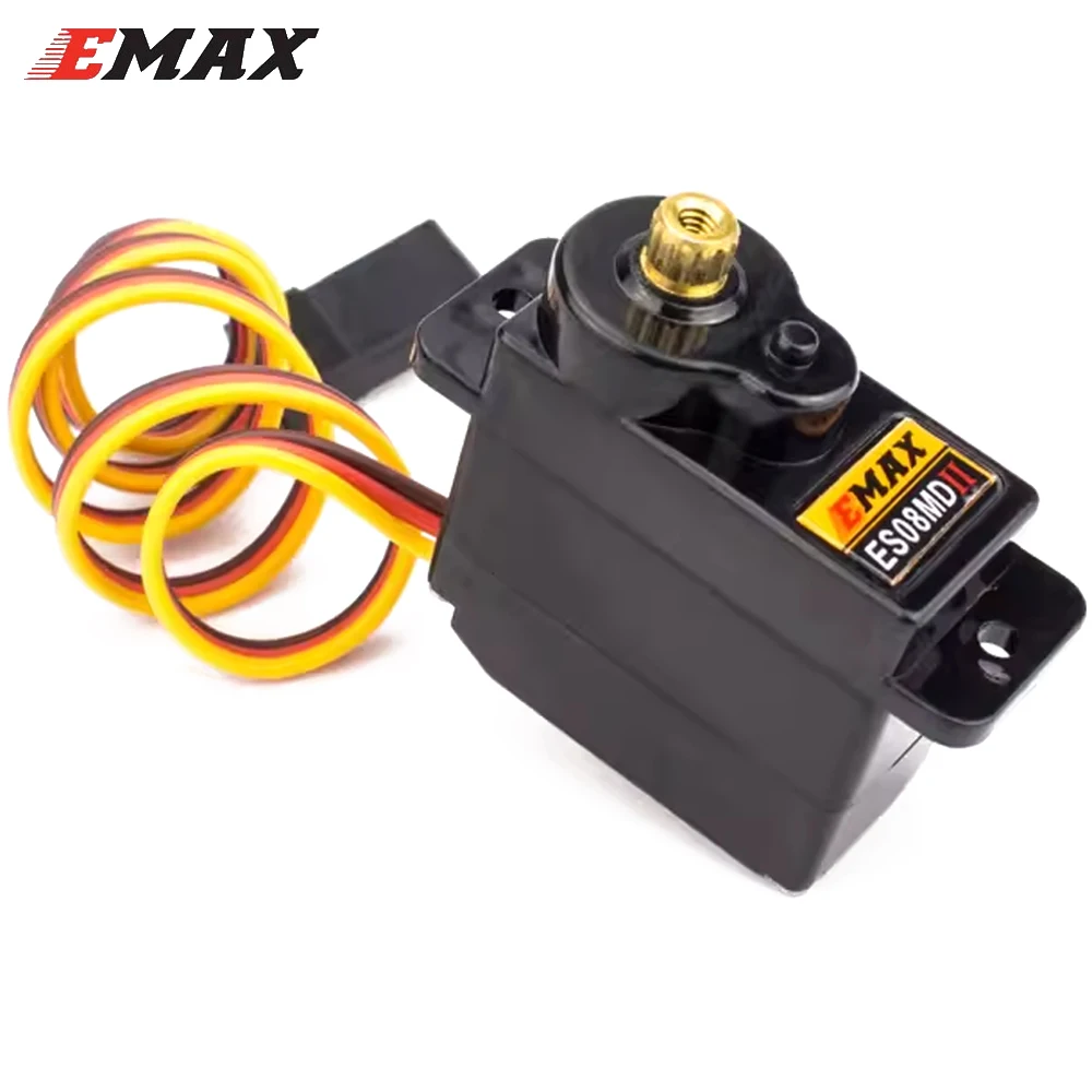 Servo Digital Mini Emax ES08MD ES08MDII 4-6.0V 2kg con Engranaje Metálico, Conector Futaba/JR para Accesorios de Helicóptero y Avión TREX 450