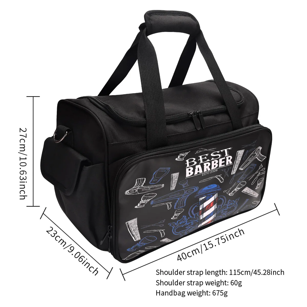 Bolsa de peluquero impermeable, artículos de tocador cosméticos, bolsa multicapa organizada, Ideal para viajes, uso diario, gran capacidad