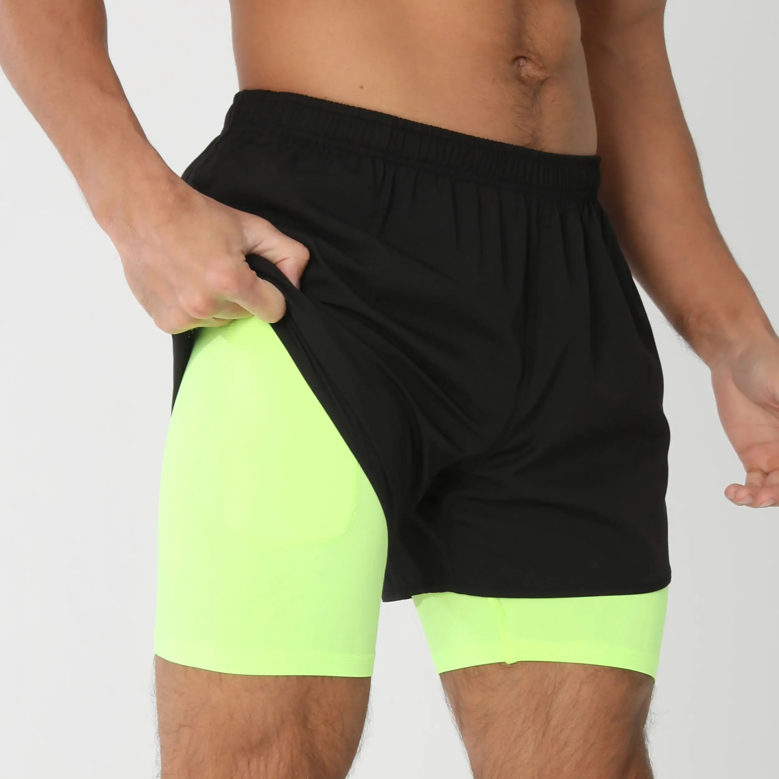 Pantalones cortos de gimnasio para hombre, pantalones cortos para correr con bolsillos con forro, bucle de toalla, pantalones cortos deportivos atléticos transpirables de entrenamiento ligeros de secado rápido para hom