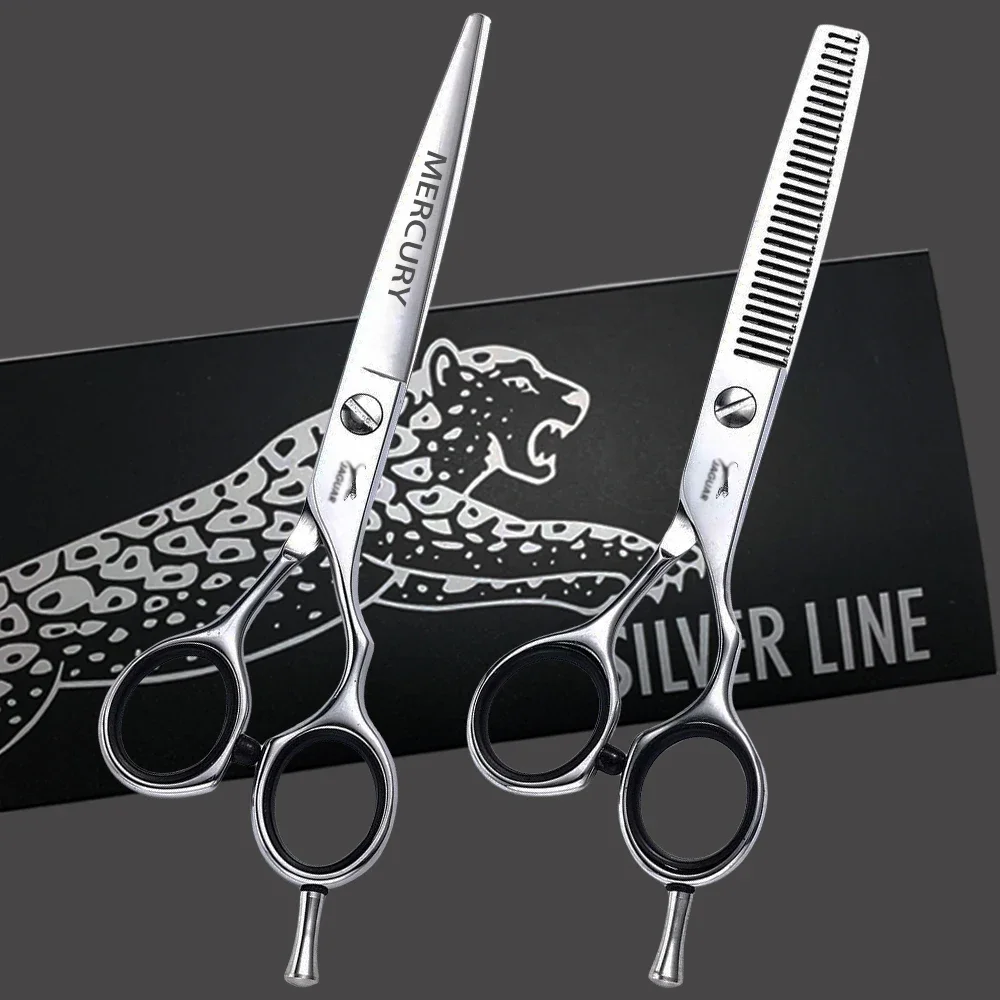 Tijeras de Peluquería Profesionales de Alta Calidad para Cortar y Entresacar Cabello, para Barberías y Salones, Juego de 5.5, 6.0, 6.5 y 7.0 Pulgadas