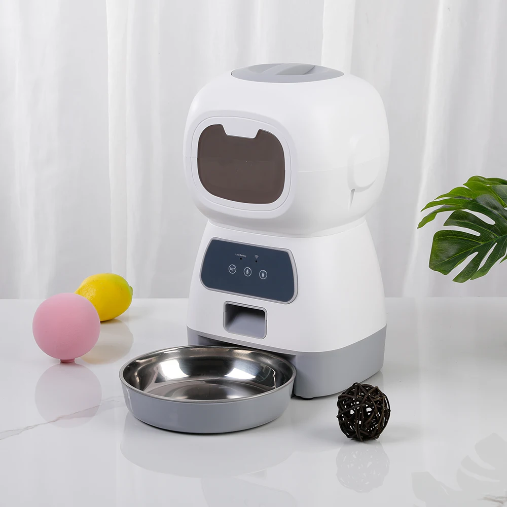 Comedero Automático para Mascotas de 3.5L con WiFi y APP, Dispensador Inteligente de Comida para Perros y Gatos con Temporizador, Bebedero Automático de 2L, Tazón para Gatos