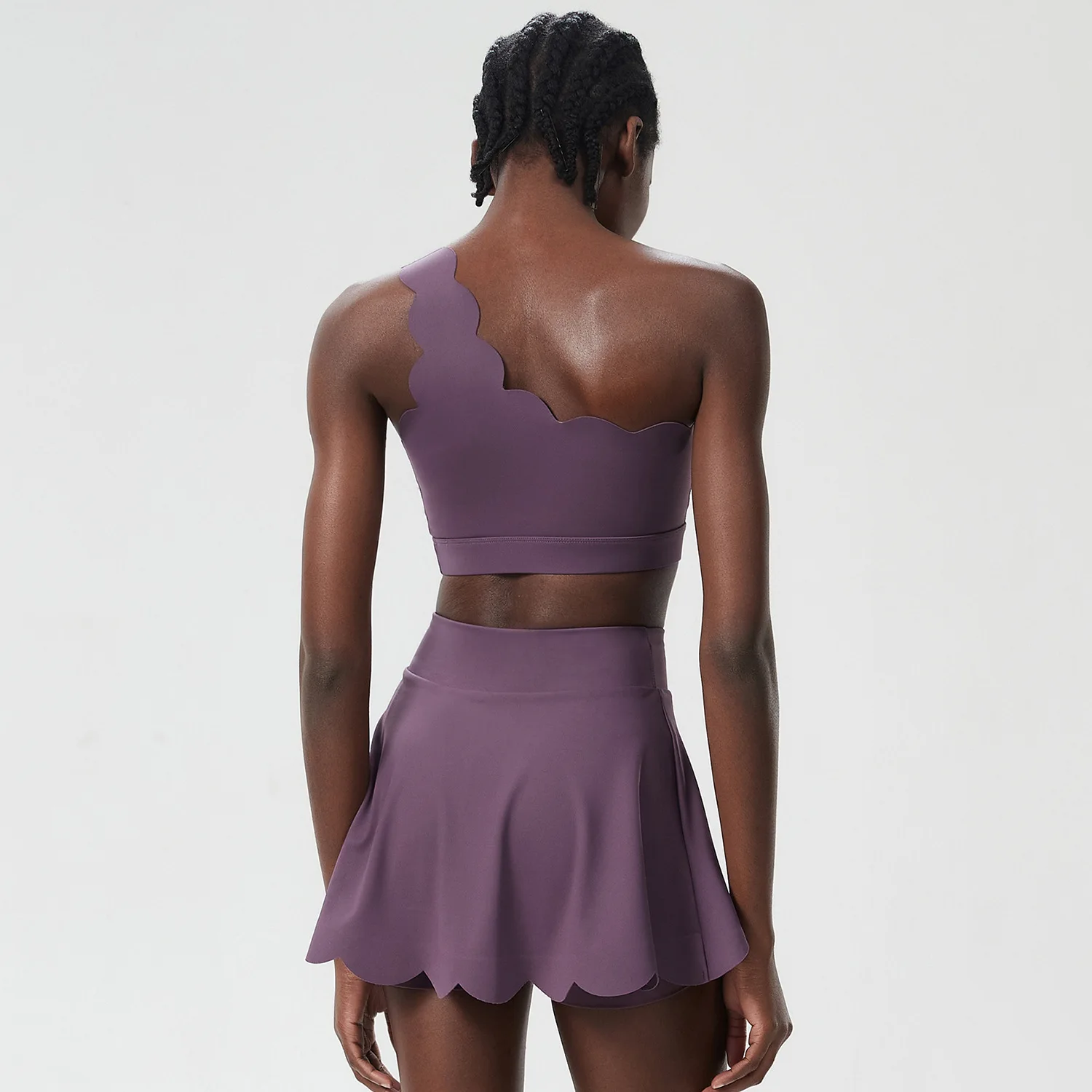 Conjunto de dos piezas de Yoga y Fitness para mujer, traje para correr al aire libre, ropa deportiva corta transpirable de secado rápido, ropa de tenis para mujer