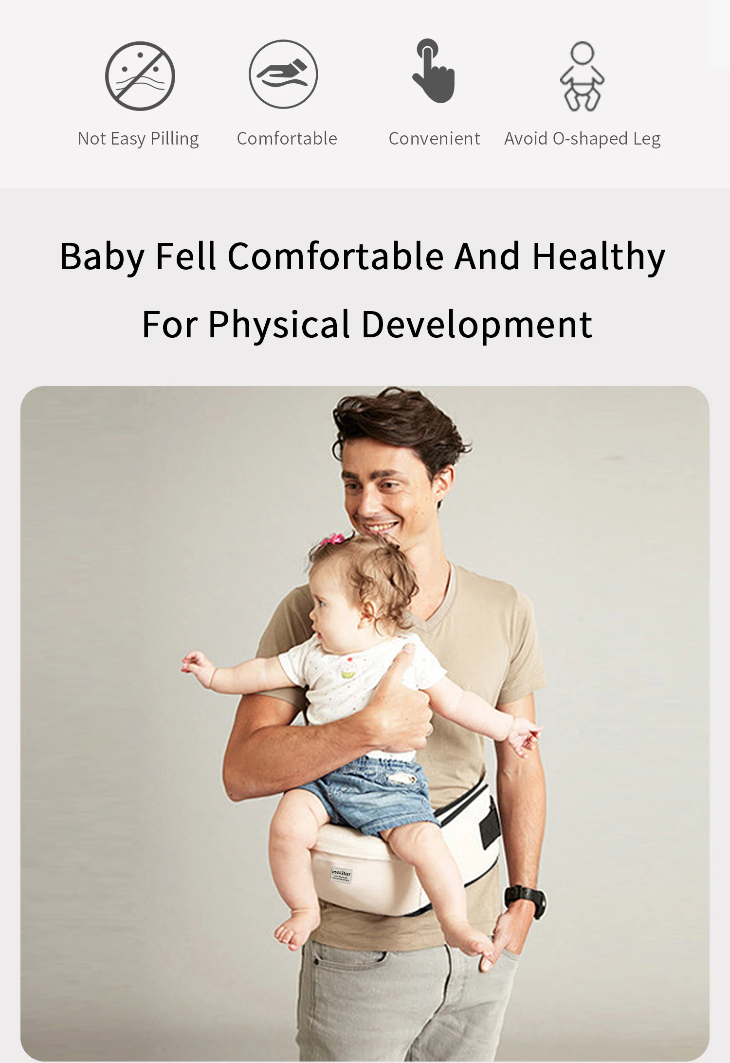 Portabebés, taburete de cintura, caminantes, cabestrillo para bebé, cinturón de sujeción, mochila, cinturón de asiento de cadera, asiento de cadera infantil ajustable para niños