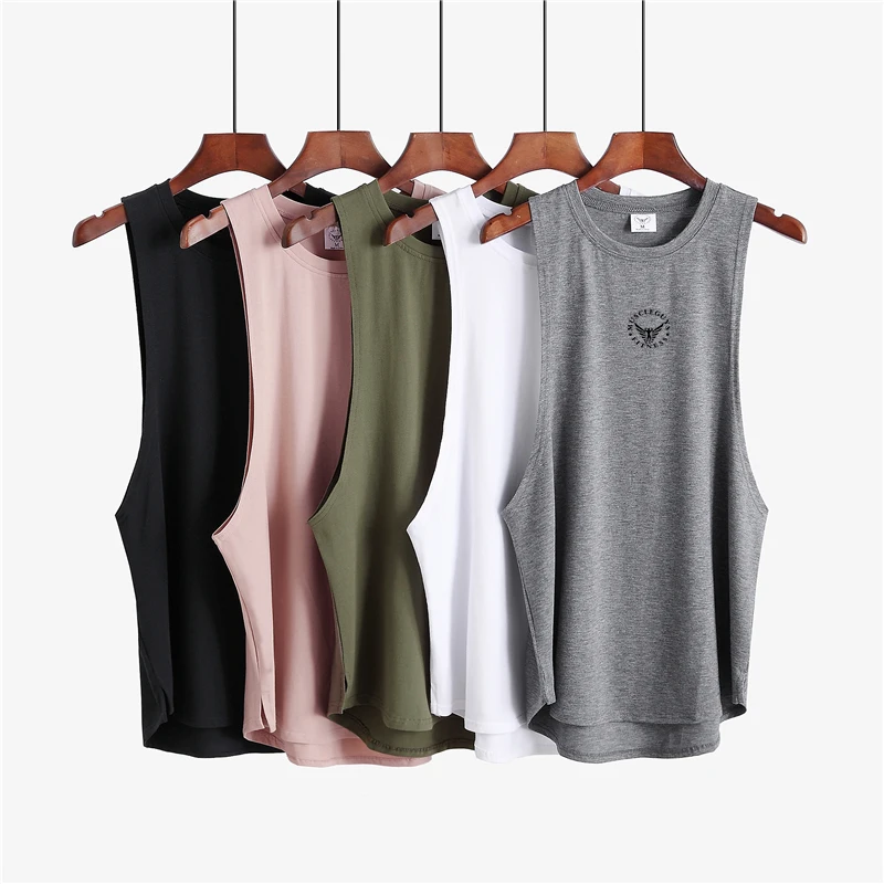 Camisetas sin mangas informales para culturismo para hombre, camisetas sin mangas para gimnasio, Fitness, entrenamiento muscular, camisetas holgadas transpirables de algodón para verano