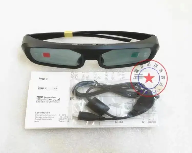 ELPGS03 gafas 3D pasivas para EPSON 3D 4K, sistema de proyección para proyector doméstico, recargable por USB