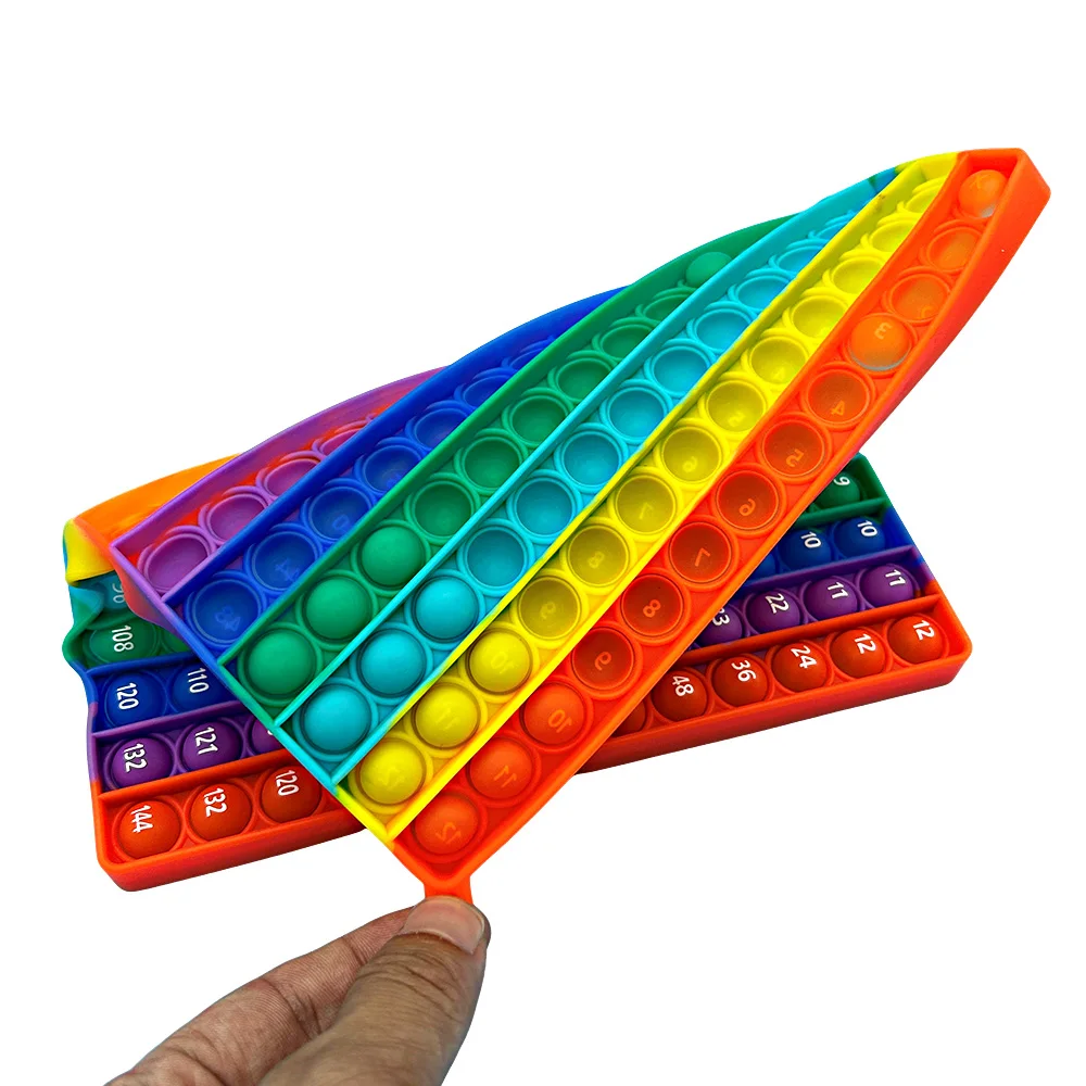 12x12 multiplicación de empuje rápido Bubble Fidget juegos de matemáticas, números de mesa de tiempos contar papelería juguetes educativos para niños