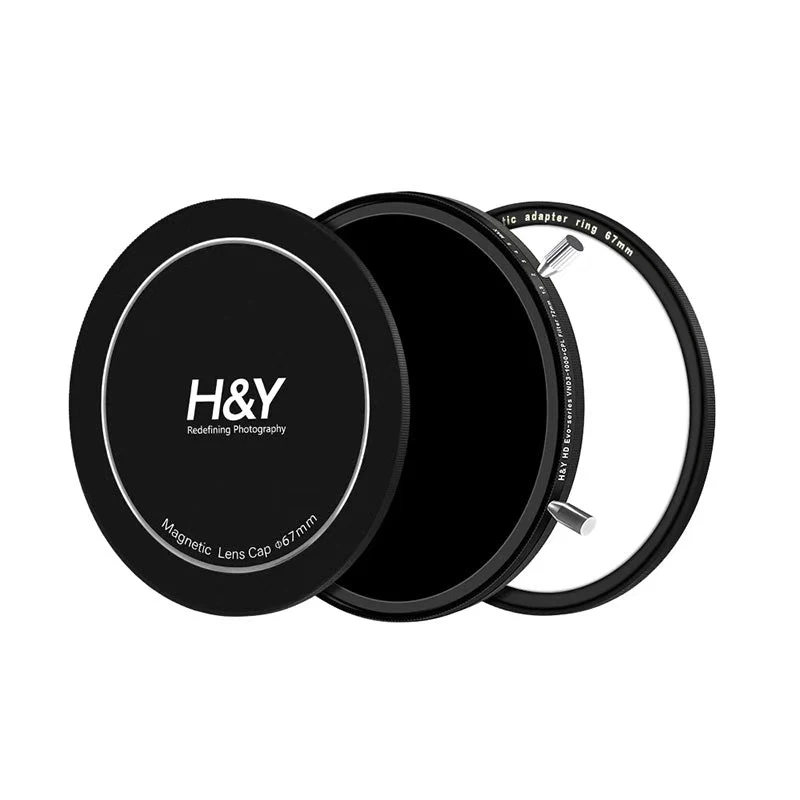 H&Y Evo-series Filtros ND de densidad neutra variable ND3-1000+Filtro CPL 2 en 1 Kit de filtros magnéticos VND 67 mm 72 mm 77 mm 82 mm 95 mm