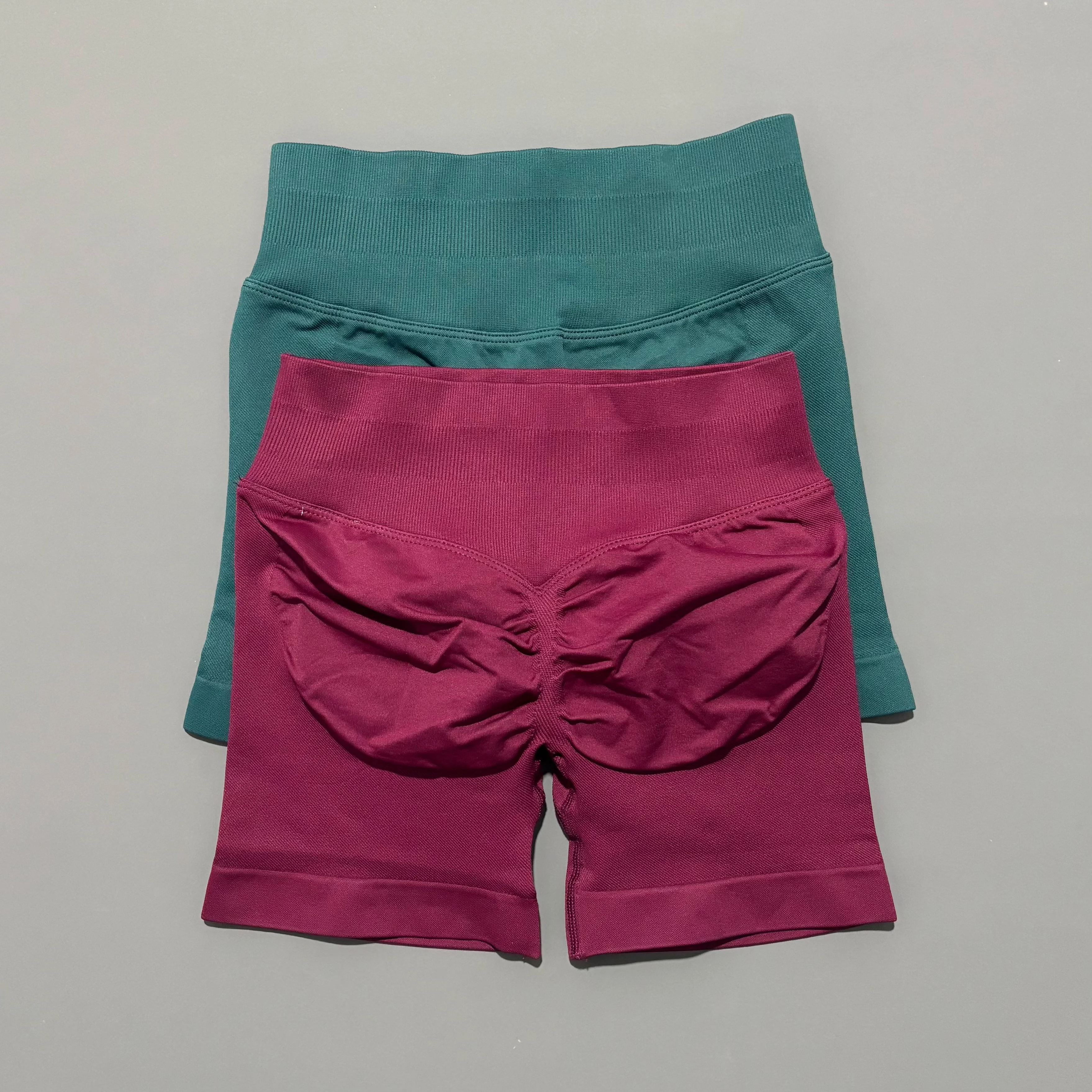 Pantalones cortos de gimnasio para mujer, pantalones cortos deportivos para motociclista, pantalones cortos de Yoga ajustados de cintura alta y cintura, mallas sin costuras para entrenamiento
