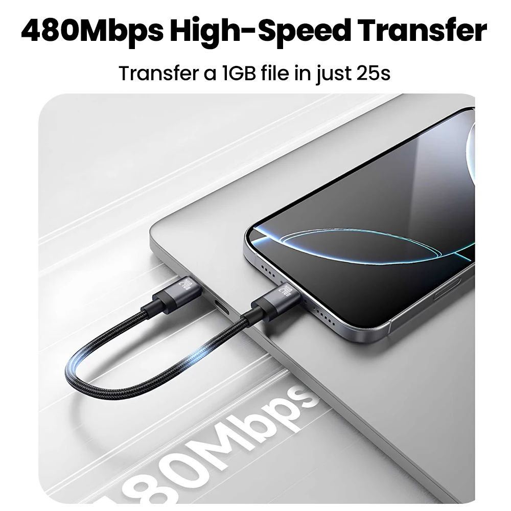 PD 3,1 240W tipo C a tipo C Cable 15CM 20CM Cable corto carga rápida para iPhone 15 16 17 Samsung portátiles iPad banco de energía USB C