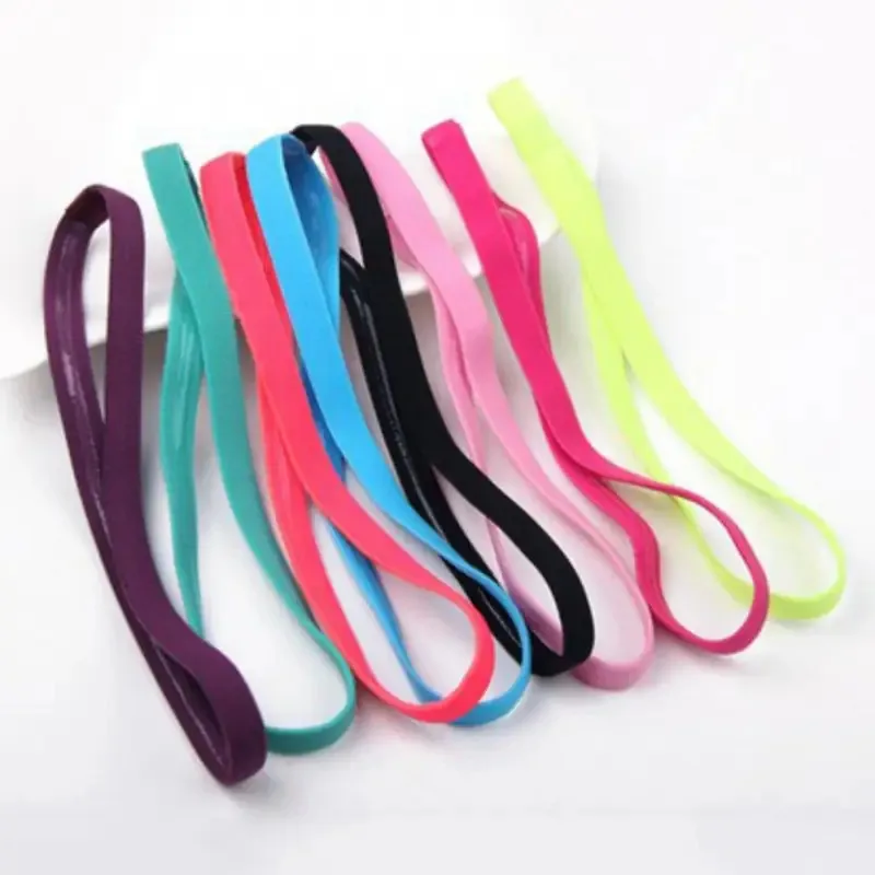 10/20 Piezas de Bandas para el Cabello de Yoga de Color Caramelo para Mujeres y Hombres, Diadema Deportiva para Niñas, Banda Elástica Antideslizante de Goma para el Sudor, para Fútbol y Correr