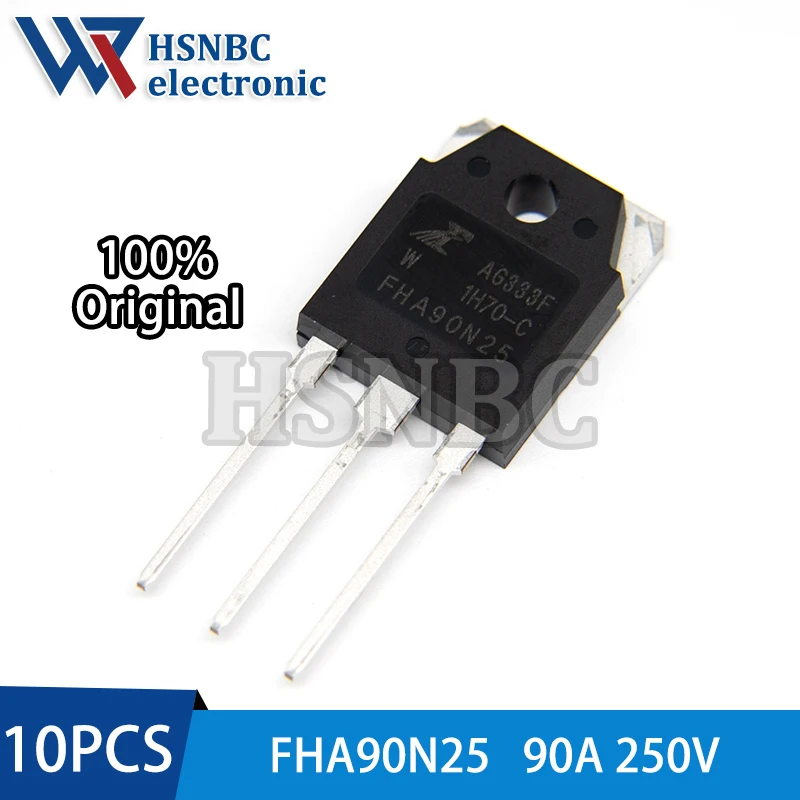 10PCS FHA90N25 90N25 FHA90N25W TO-3P 250V 90A Transistor MOSFET de potencia de canal N 100% nuevo y original