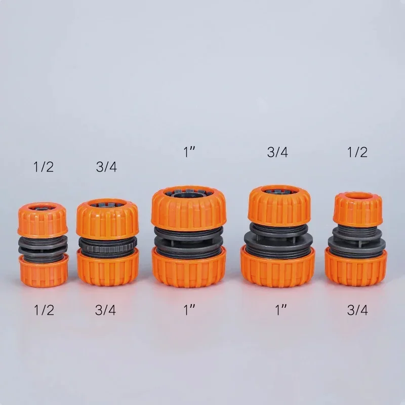 Manguera de riego de jardín, conector rápido de plástico, 1/2 ", 3/4", 1, adaptador de junta de acoplamiento macho doble, juego extensor para tubería