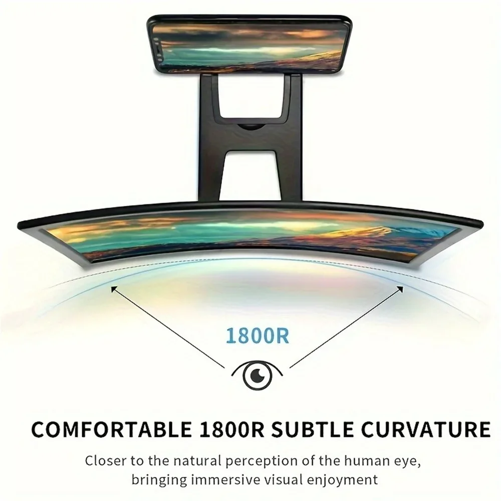 Lupa de pantalla de teléfono Curved3D HD de 12 pulgadas, soporte para amplificador de vídeo de película, teléfono móvil, artefacto Universal de Drama de TV