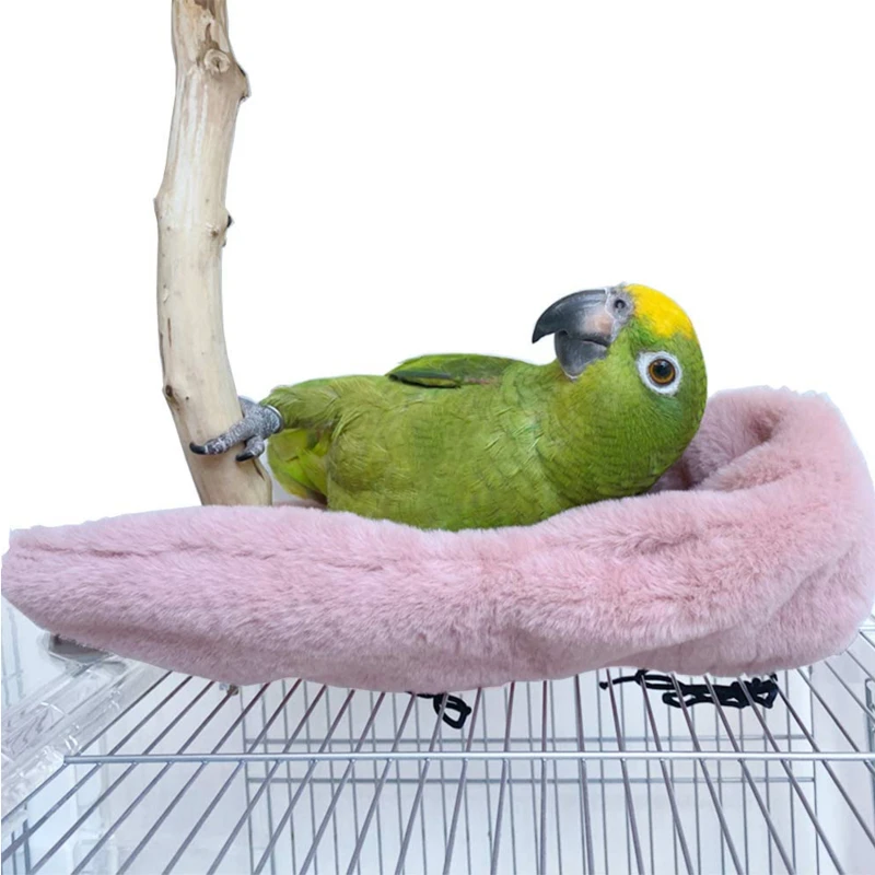 Manta cálida de invierno para pájaros, nido de esquina para loros, carpa colgante para animales pequeños, decoración de jaula para periquitos, cacatúas